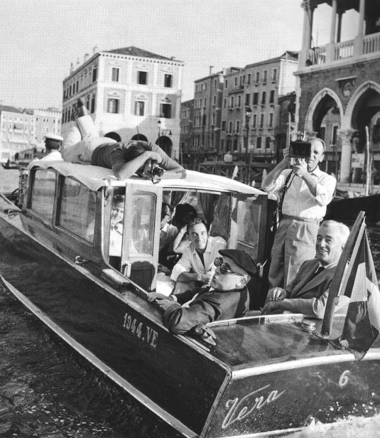 1961 - Cesare Zavattini et Vittorio De Sica à Venise