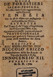  Vincenzo Coronelli, Guida de' Forestieri sacro-profana.