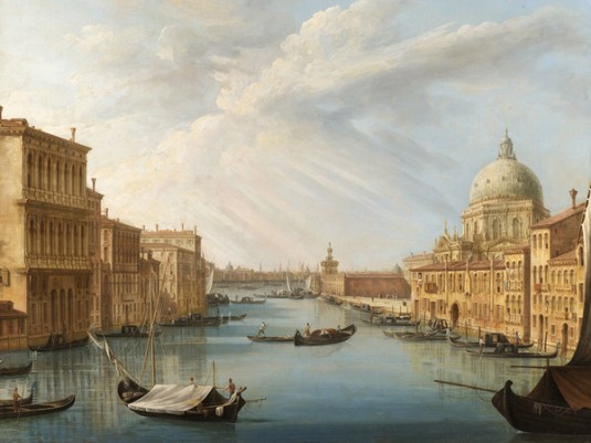 Pietro Bellotti, L’ingresso del Canal Grande con la basilica della Salute,